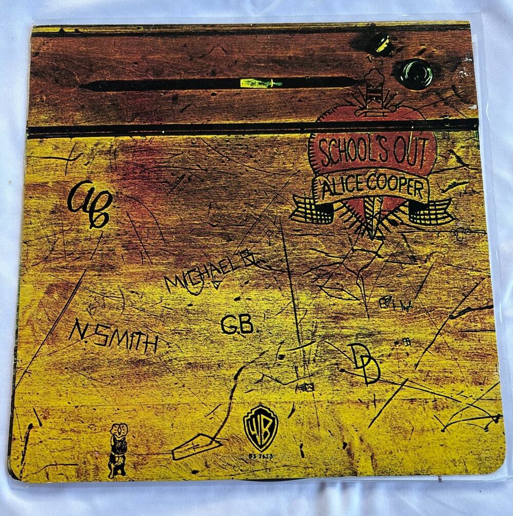 Alice Cooper Schools Out LP Vinyl Record 1973 reissue Pitman press
